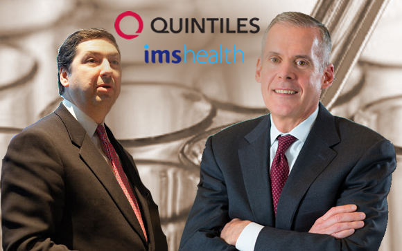 De izda. a drcha.: Ari Bousbib, CEO de IMS Health; y Tom Pike, CEO de Quintiles